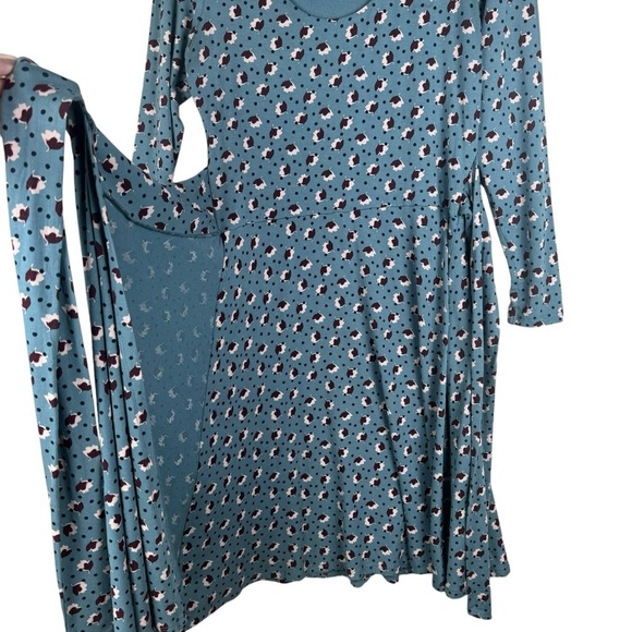 Boden Silvia Wrap Dress Size 10R Print Fall Pattern Midi Long sleeve Jersey - Picture 10 of 10